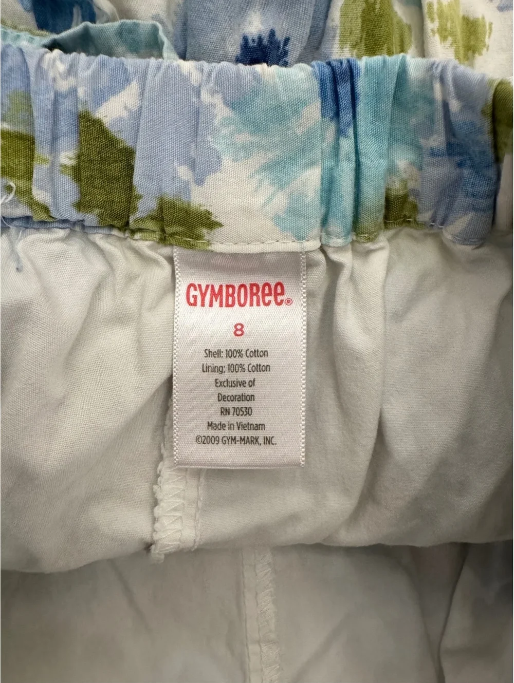 Gymboree blue/green floral ruffle skort